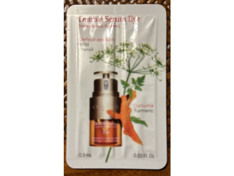 Clarins Double Eye Serum, Turmeric, 0.03 fl oz/0.9 mL