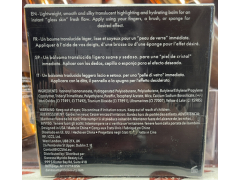 Danessa Myricks Beauty Dew Wet Balm, Clear Transparent Gloss, 0.32 oz/9 g