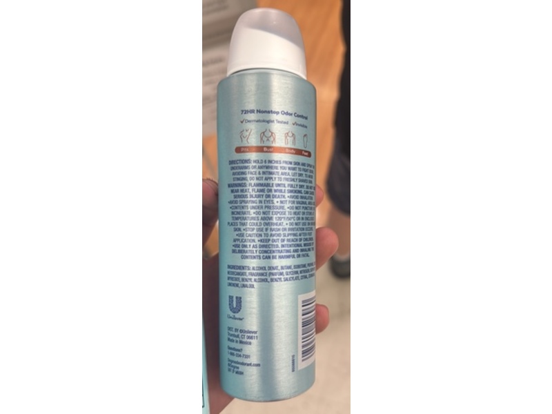 Degree Whole Body Deodorant & Body Spray, Fresh Coconut, 2.9 oz/84 g