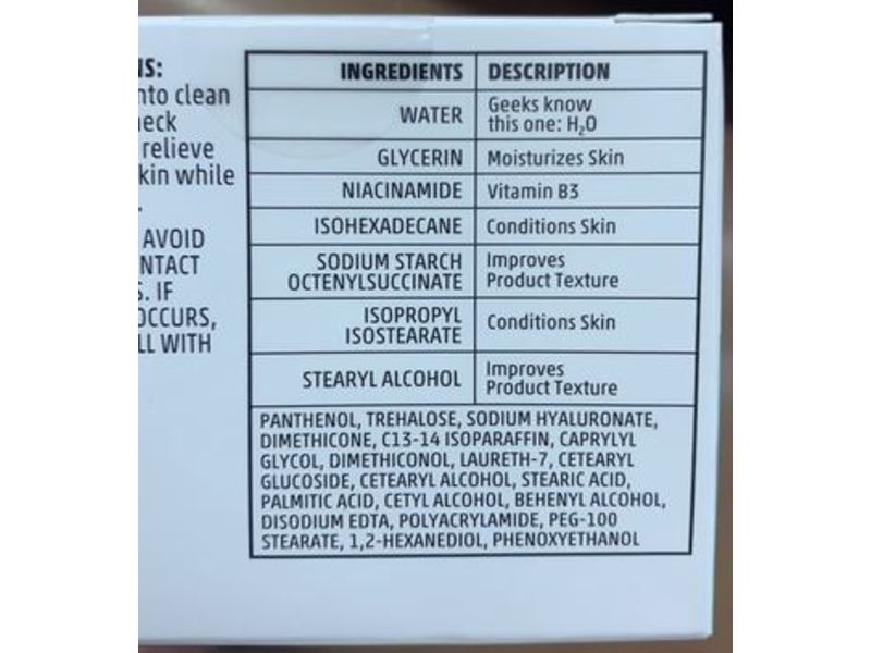 Dermageek Nourishing Facial Night Cream, 3.5% Niacinamide, 1.7 oz/48 g