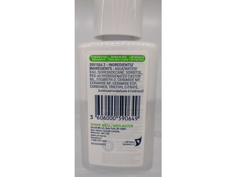 CeraVe Comforting Eye Makeup Remover, 118 mL