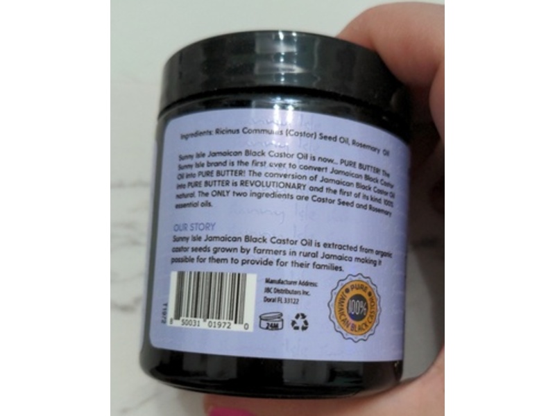 Sunny Isle Pure Butter Rosemary Jamaican Black Castor Oil, 4 fl oz/118 mL