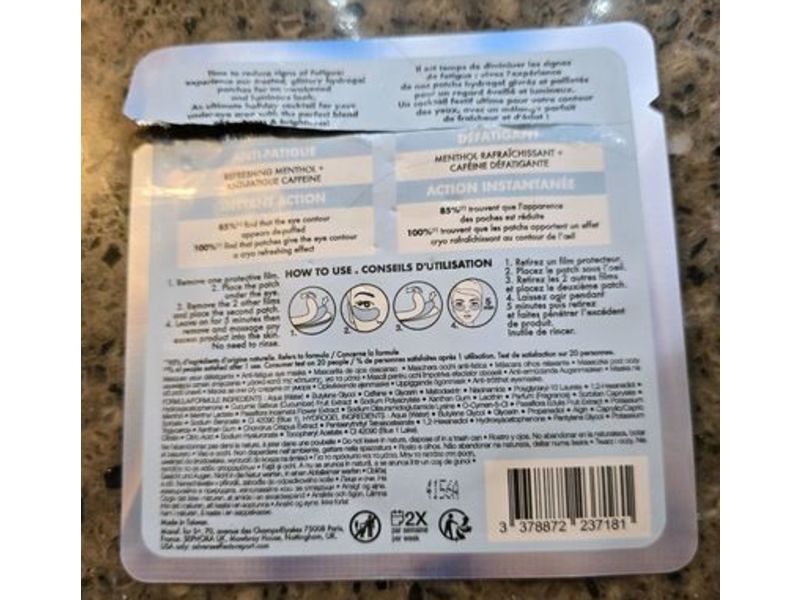 Sephora The Cryo Glittery Hydrogel Eye Mask, 1 Pair