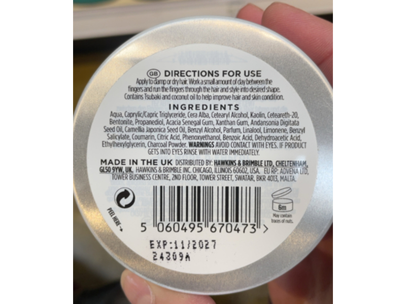 Hawkins & Brimble Matt Clay, 3.5 oz/100 mL