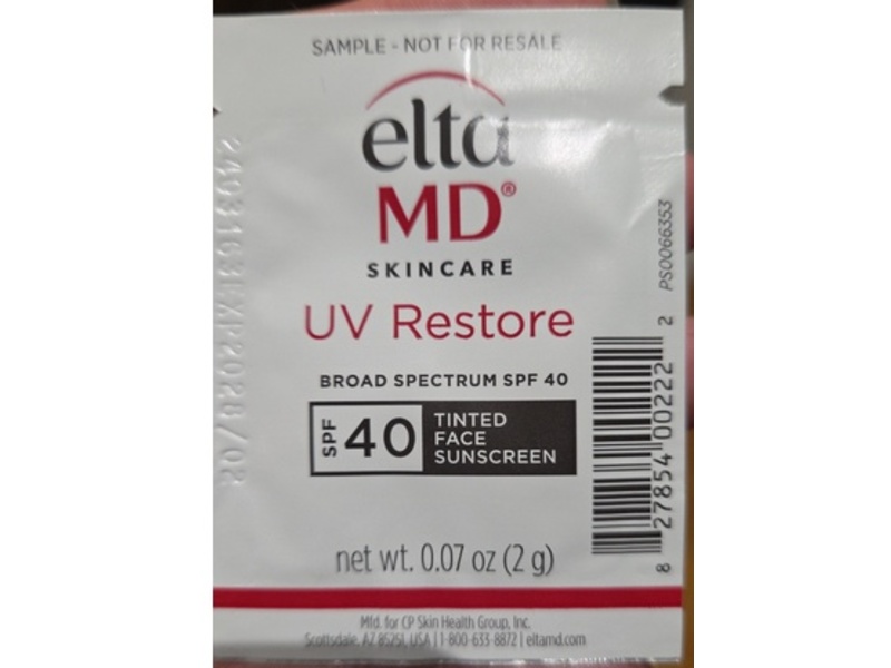 EltaMD Tinted Face Sunscreen, SPF 40, 0.07 oz/2 g