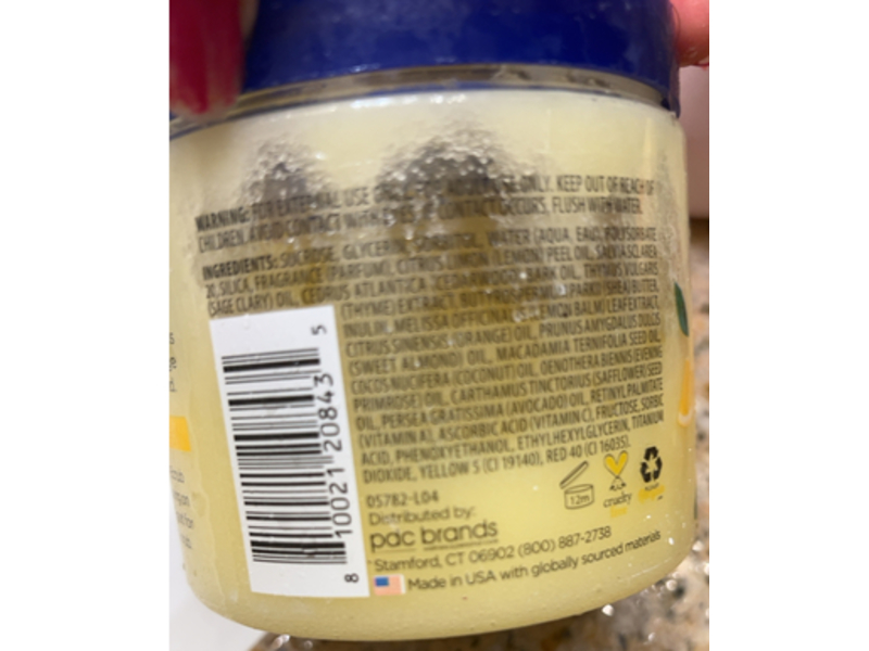 Dr Teals Shea Sugar Scrub, Prebiotic Lemon Balm, 19 oz/538 g, Pack Of 3