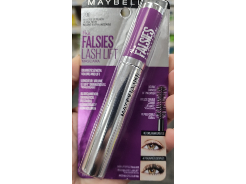Maybelline New York The Falsie Lash Lift Mascara, 200 Blackest Black, 0.32 fl oz/9.6 mL