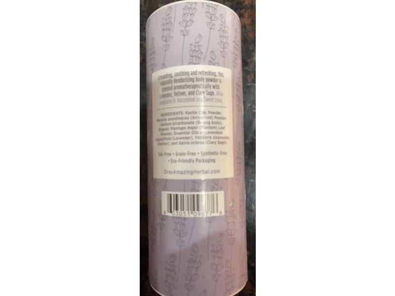 Ora's Amazing Herbal Body Powder, Blissful Earth , 2.5 oz/71 g