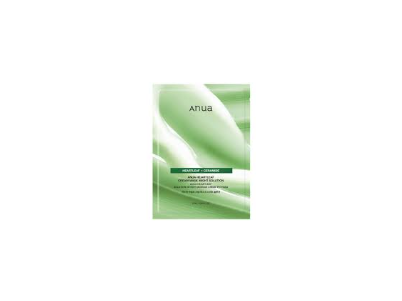 Anua Heartleaf Cream Mask Night Solution, Heartleaf + Ceramide, 0.84 fl oz/25 mL