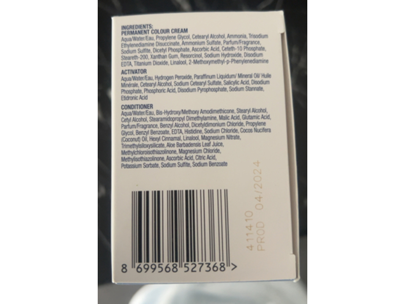 Clairol Nice'n Easy Permanent Hair Color, 10 Extra Light Blonde, 6.26 fl oz/177 mL, 1 Application