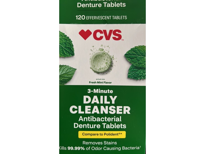 CVS 3-Minute Daily Cleanser Tablet, Fresh Mint Flavor, 120 Count