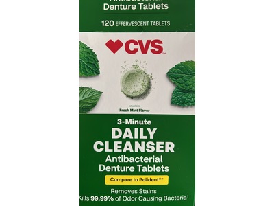 CVS 3-Minute Daily Cleanser Tablet, Fresh Mint Flavor, 120 Count