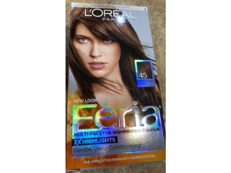 Feria Multi-Faceted Shimmering Color, 3X Highlights, 45 Deep Bronzed Brown, 1 Application