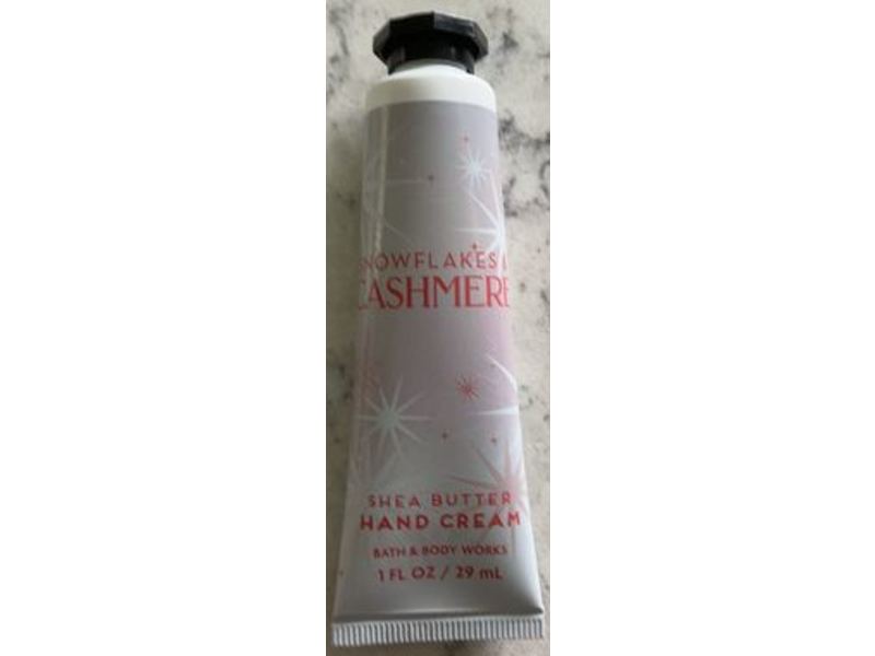 Bath & Body Works Shea Butter Hand Cream, Snowflakes & Cashmere, 1 fl oz/29 mL