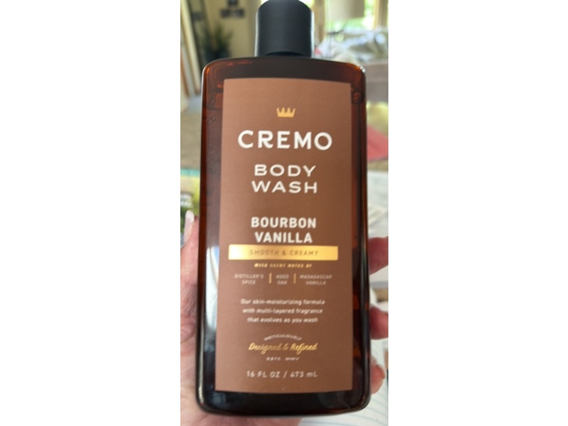 Cremo Bourbon Vanilla Body Wash, Bourbon Vanilla, 16 fl oz/473 mL