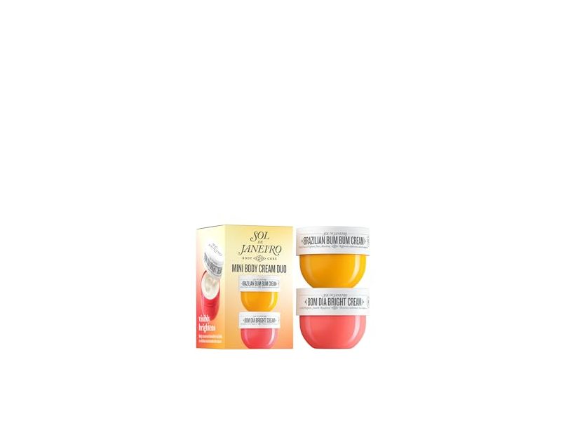 Sol de Janeiro Body Cream Duo, Brazilian Bum Bum Cream & Bom Dia Bright Cream, 0.84 fl oz/25 mL