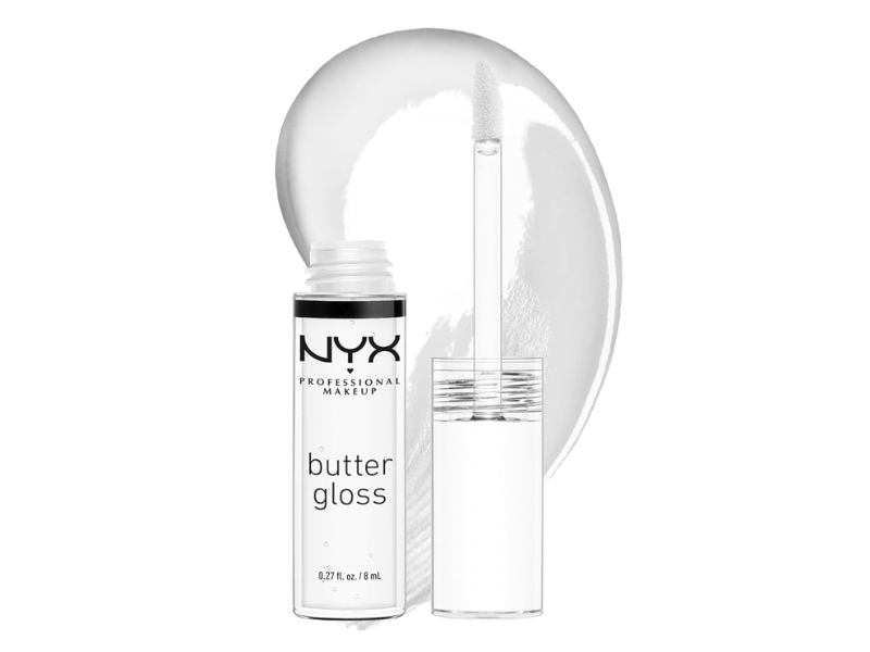 NYX Professional Makeup Butter Lip Gloss, 54 Sugar Glass, 0.27 fl oz/ 8 mL