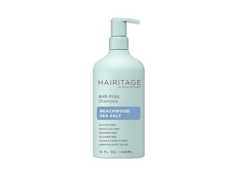 Hairitage Anti-Frizz Shampoo, Beachwood Sea Salt, 15 fl oz/443 mL