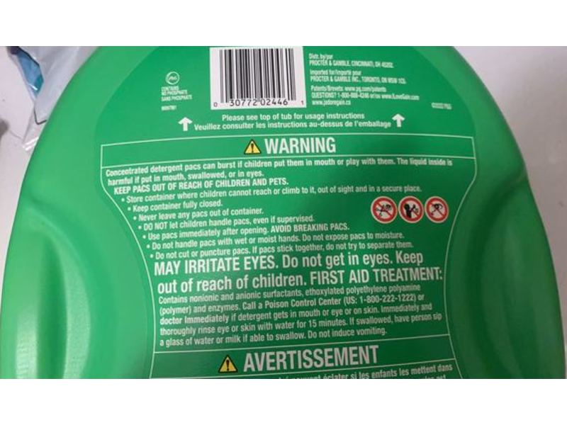 Gain Flings 3 In 1 Oxi Boost Febreze Odor Remover Laundry Detergent, Original, 83 oz/2.38 kg, 112 Count