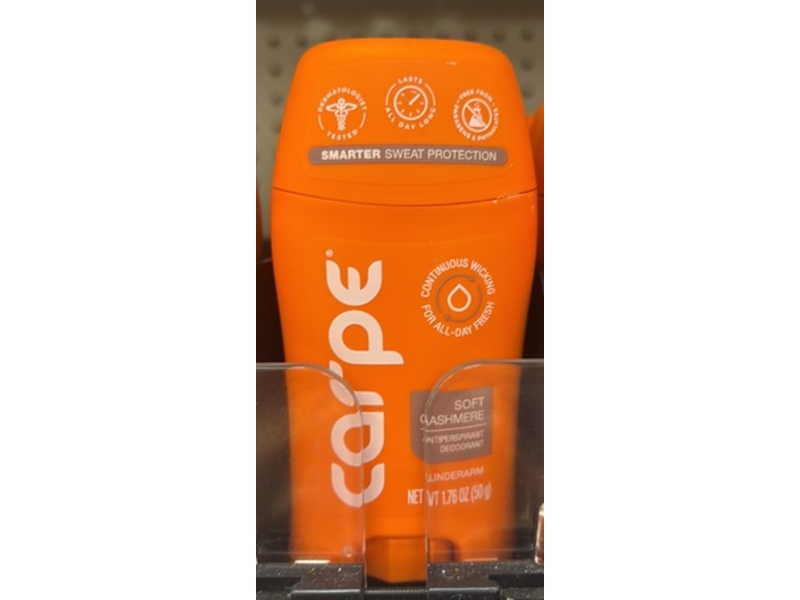 Carpe Deodorant & Antiperspirant, Soft Cashmere, 1.76 oz/50 g