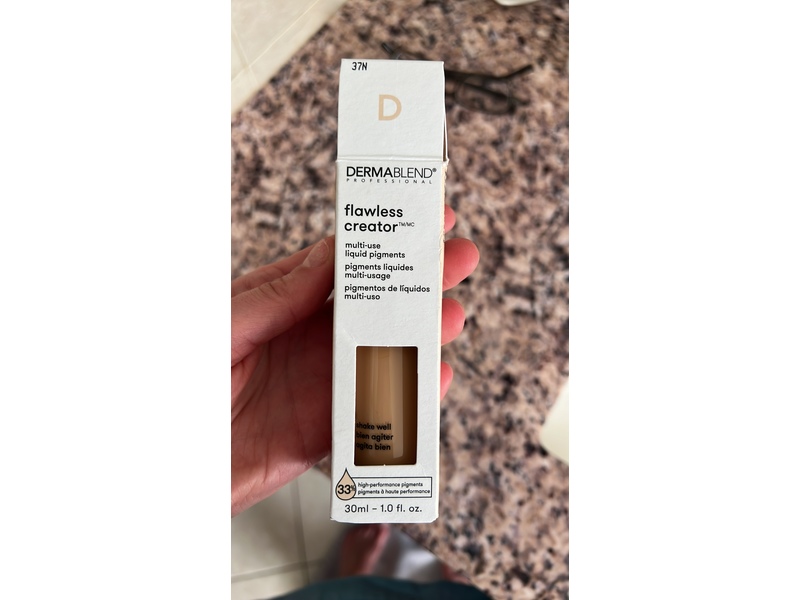 Dermablend Flawless Creator Liquid Foundation Makeup Drops, Oil-Free, Water-Free, 37N, 1 Fl. Oz.