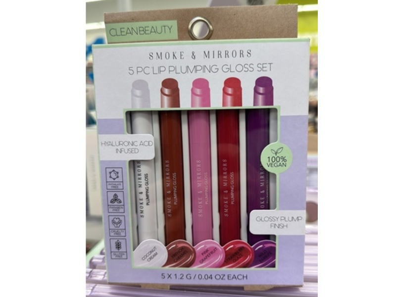 Smoke & Mirrors Lip Plumping Gloss Set, 5 Count