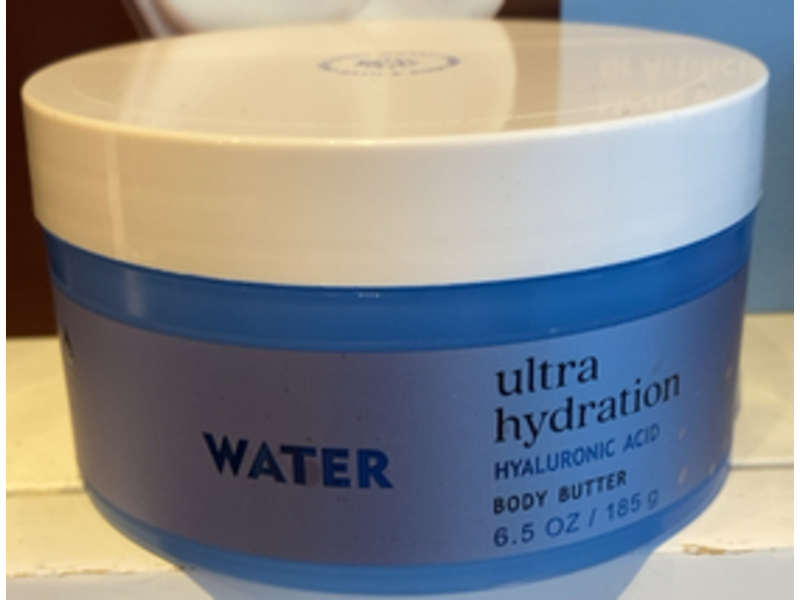 Bath & Body Works Water Ultra Hydration Body Butter, Hyaluronic Acid, 6.5 oz/185 g
