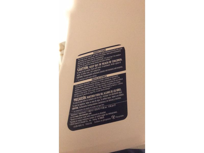 Arm & Hammer Plus OxiClean Liquid Laundry Detergent for Sensitive Skin, 122.5 fl oz/3.62 L/70 loads