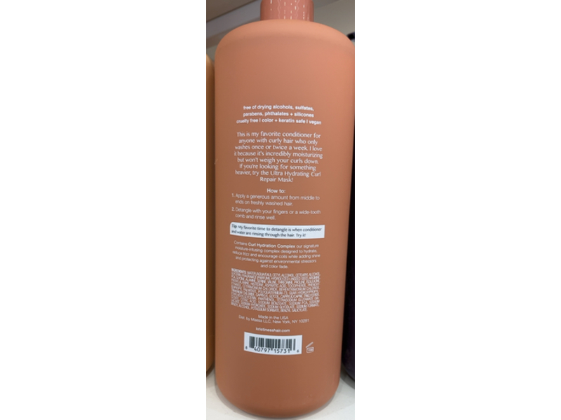 Kristin Ess Moisture Rich Curl Conditioner, 33.8 fl oz/1 L