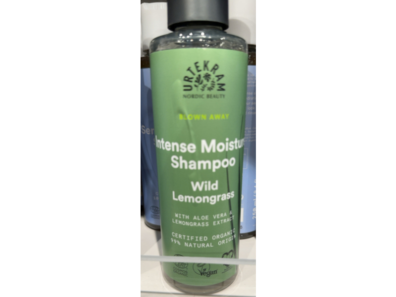 Urtekram Intense Moisture Shampoo, Wild Lemongrass, 8.4 fl oz/250 mL