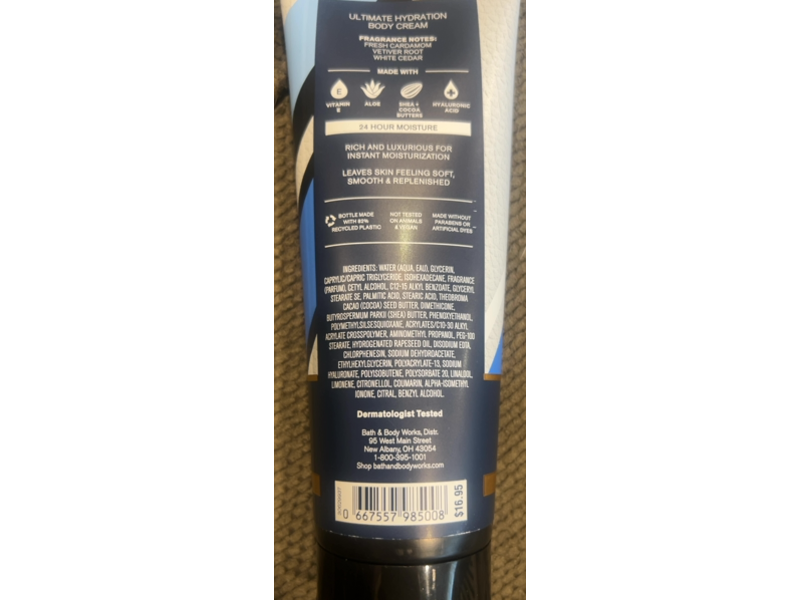 Bath & Body Works Hero Body Cream, Shea Butter + Hyaluronic Acid, 8 oz/226 g