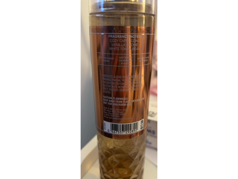 Bath & Body Works Frangrance Body Mist, Vanilla Mocha Martini, 8 fl oz/236 mL, Pack Of 2