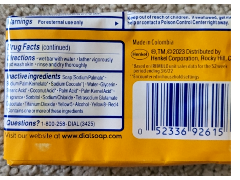 Dial Advanced Clean Antibacterial Deodorant Bar Soap, Gold, 4 oz/113 g, 36 Count