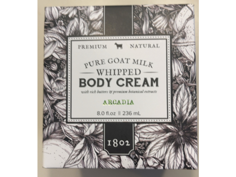 Beekman 1802 Pure Goat Milk Whipped Body Cream, Arcadia, 8.0 fl oz/236 mL