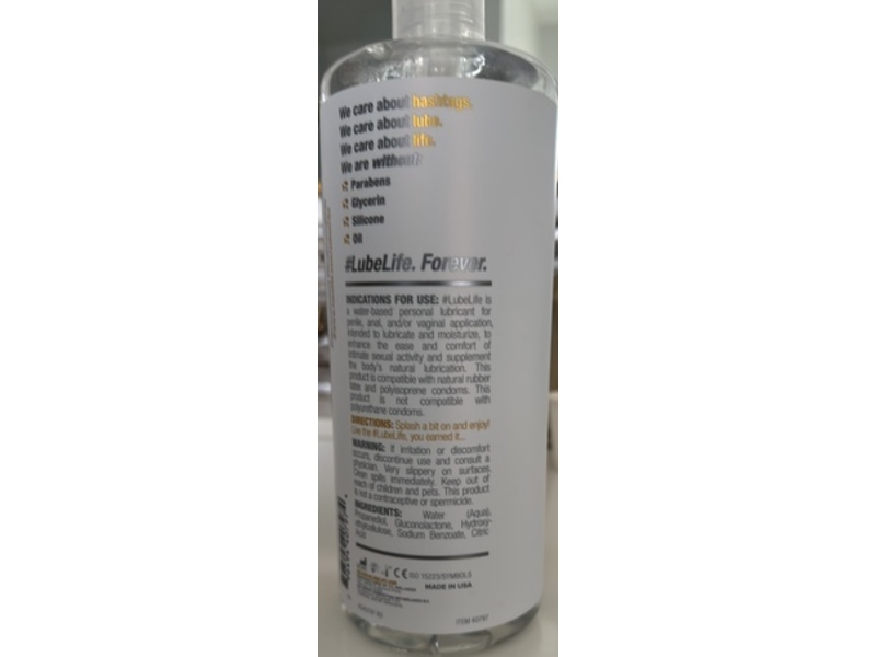 LubeLife Water-Based Lubricant, 32 fl oz/946 mL