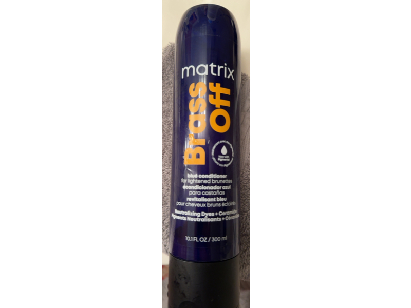 Matrix Brass Off Blue Conditioner, Neutralizing Dyes + Ceramides, 10.1 fl oz/300 mL