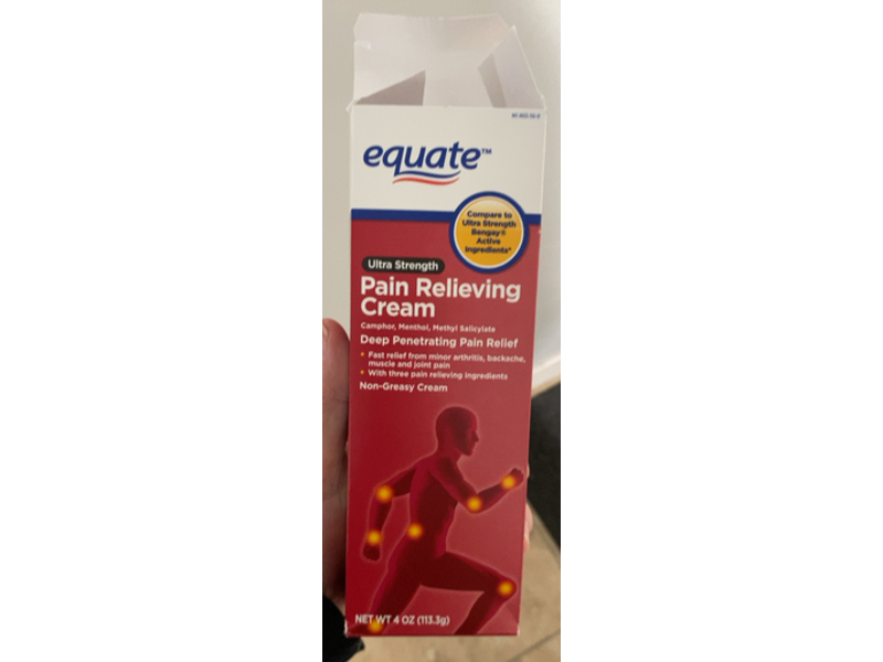 Equate Ultra Strength Pain Relieving Cream, 4 oz/113.3 g