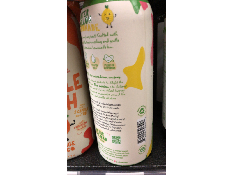 Pacha Soap Co Kids Bubble Bath, Watermelon, 8 oz/473 mL