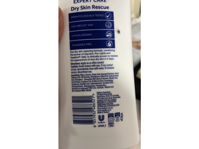Vaseline Expert Care Dry Skin Rescue Advanced Strength Body Lotion, 750 mL