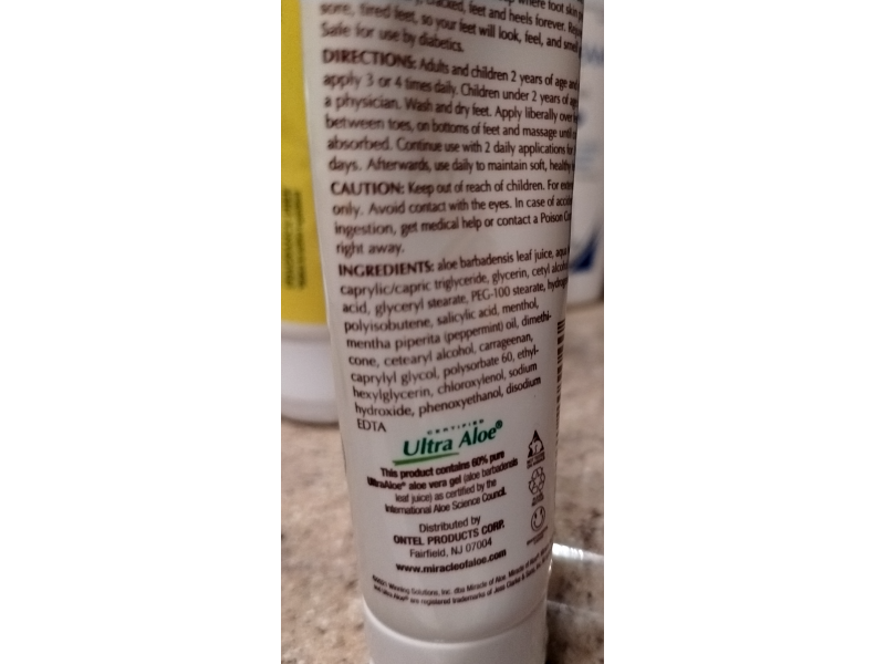 Miracle Of Aloe Foot Repair Cream, Ultra Aloe, 1 oz/28 g, Pack Of 3