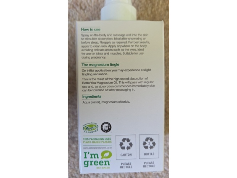 Better You Magnesium Sensitive Body Spray, 100 mL