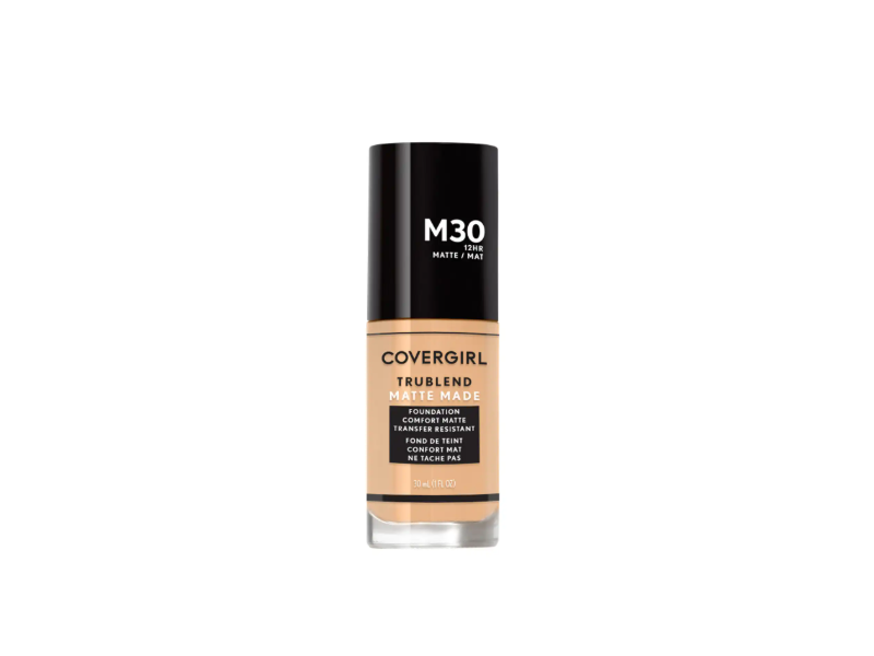 CoverGirl TruBlend Matte Made Foundation, M30 Honey, 1 fl oz/30 mL.