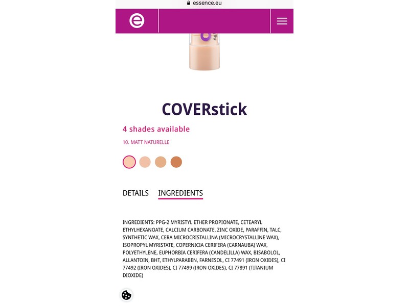 Essence Coverstick, Matt Honey, 0.21 oz/6 g