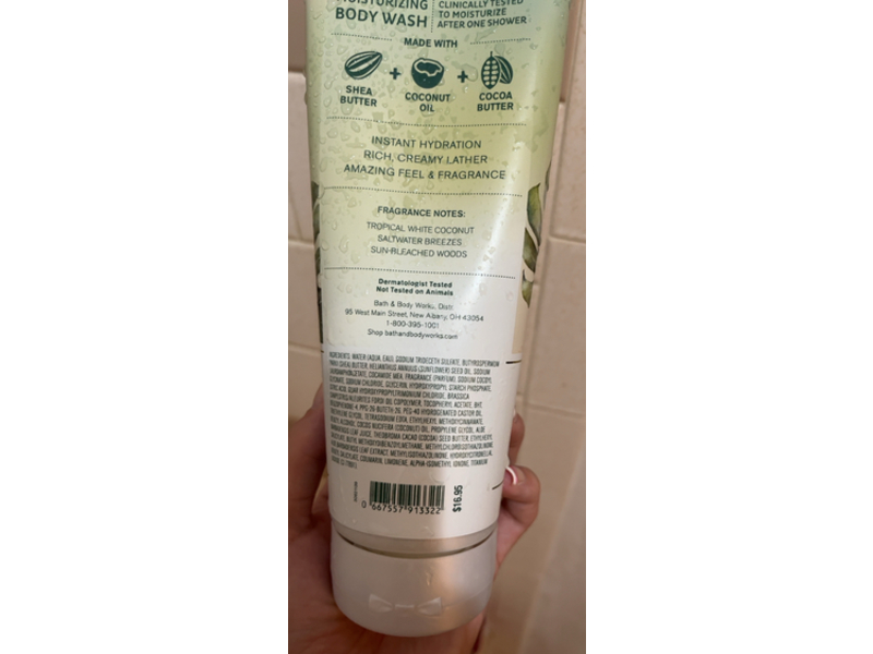 Bath & Body Works Moisturizing Body Wash, Waikiki Beach Coconut, 10 fl oz/295 mL