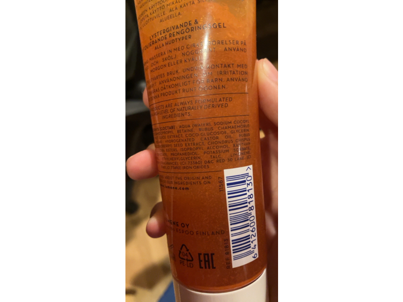 Lumene Finland Valo Nordic-C Clear Glow Cleansing Gel Scrub, 4.2 fl oz/125 mL