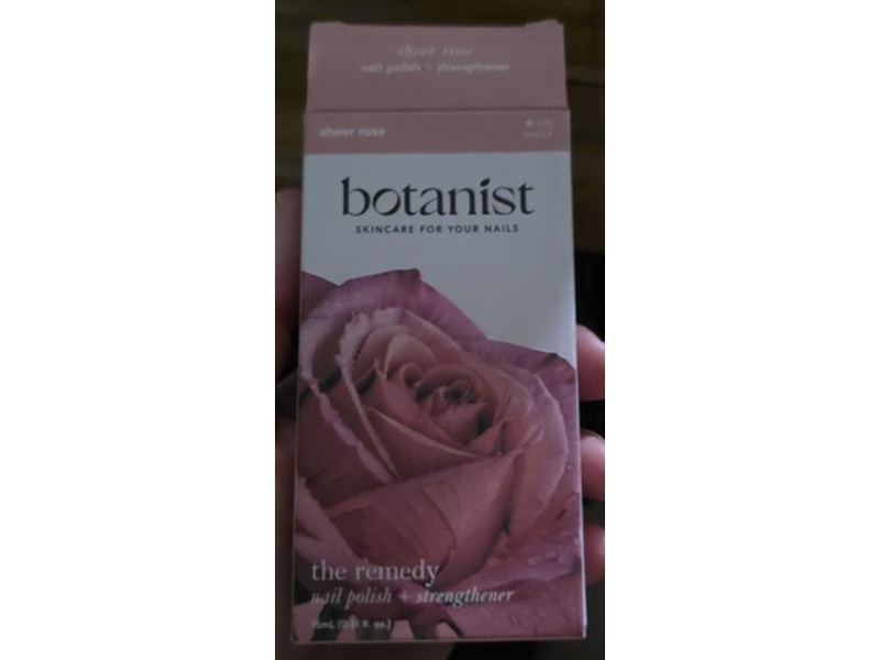 Botanist The Remedy Nail Polish + Strengthener, Sheer Rose, 0.51 fl oz/15 mL