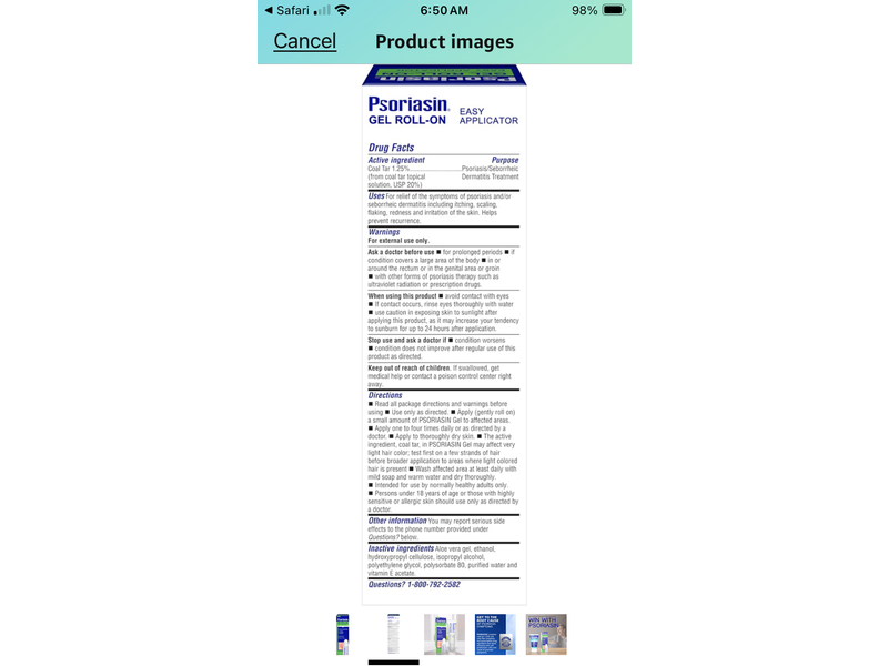 Psoriasin Gel Roll-On, 2 oz/56.7 g