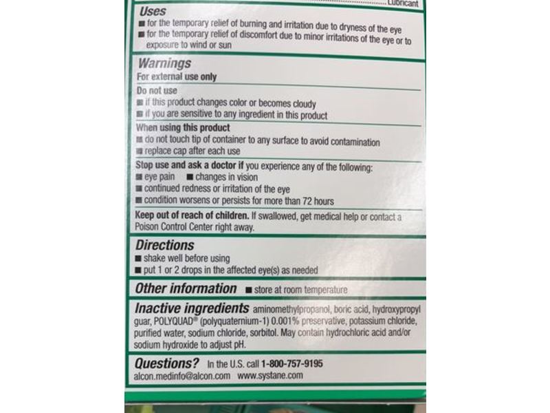 Systane Ultra Lubricant Eye Drops, 0.14 fl oz/4 mL, 2 Count