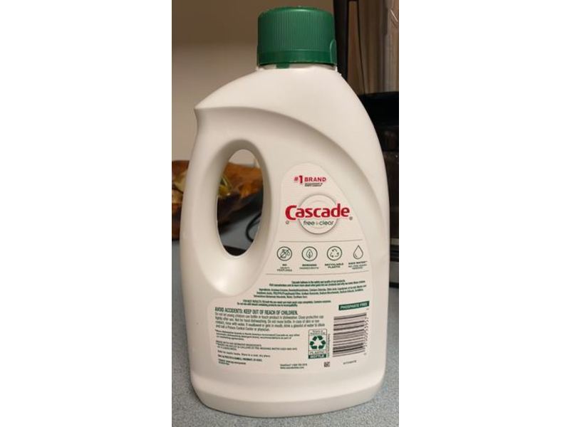 Cascade Free & Clean Dishwasher Detergent, Lemon Essence, 60 oz, 2 Count