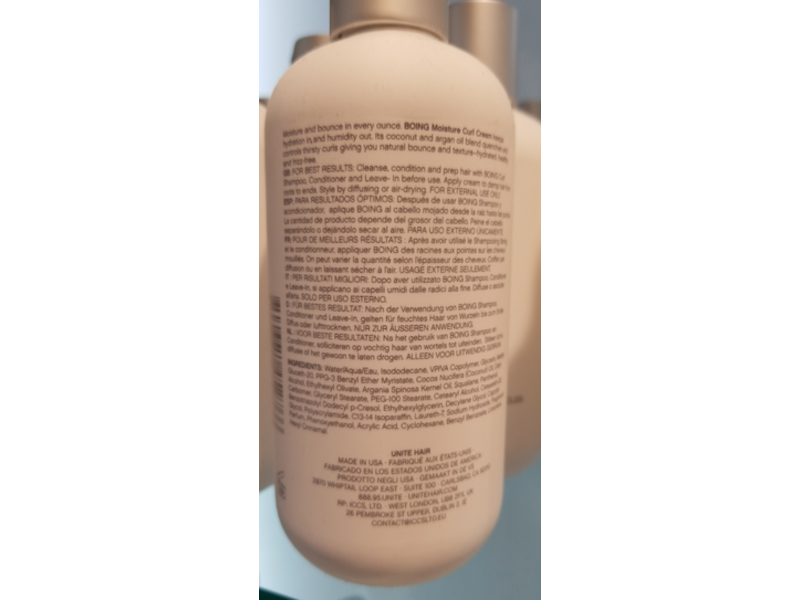 Unite Boing Moisture Curl Cream, 8 fl oz/236 mL